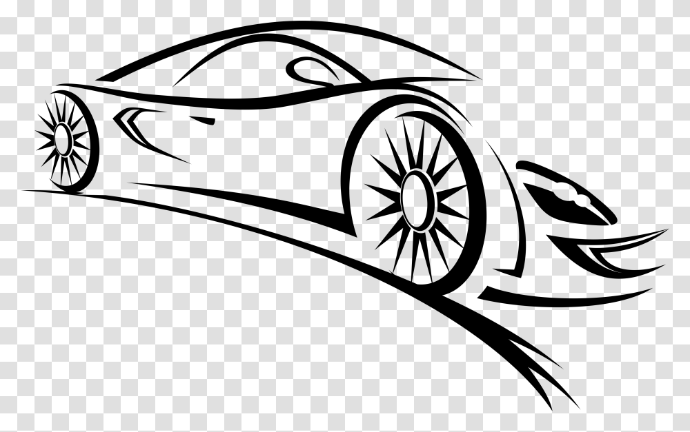 Sports Car Car Vector, Drawing, Stencil, Cannon Transparent Png