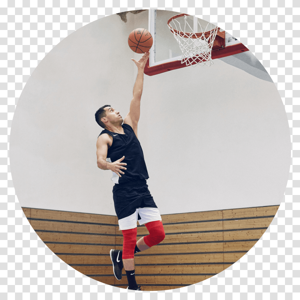 Sports Compression Knee Nba Bulls Basketball Activity Slam Dunk, Person, Shorts, Clothing, People Transparent Png