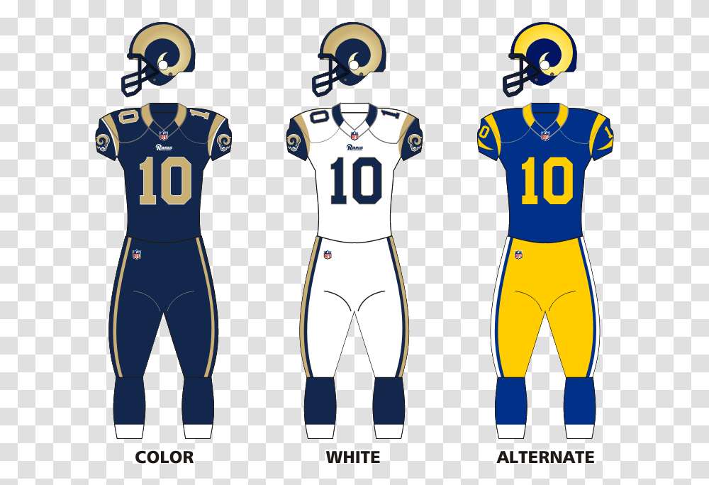Sports Jerseys Clipart La Rams Uniform, Shirt, Helmet Transparent Png