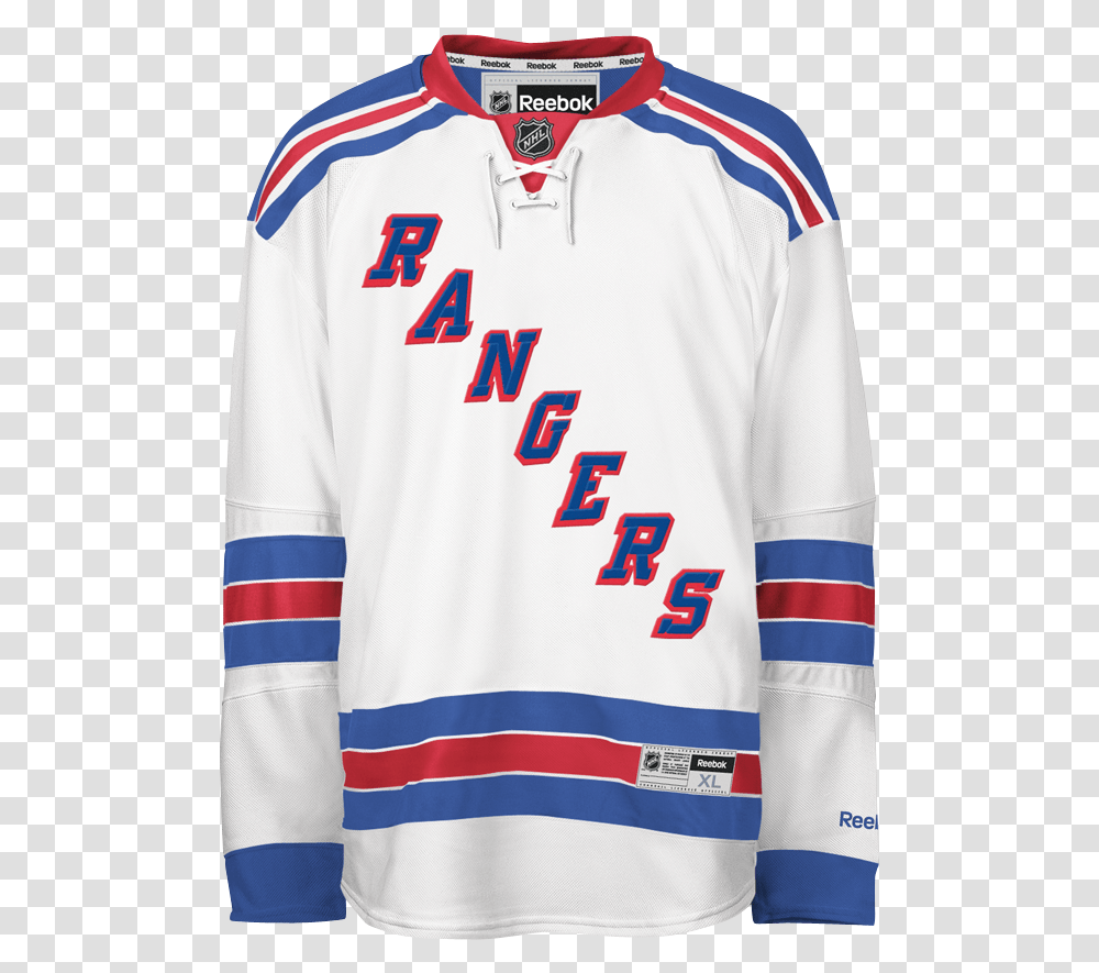 Sports Lettering Company New York Rangers White Reebok Jersey, Clothing, Apparel, Shirt, Sleeve Transparent Png