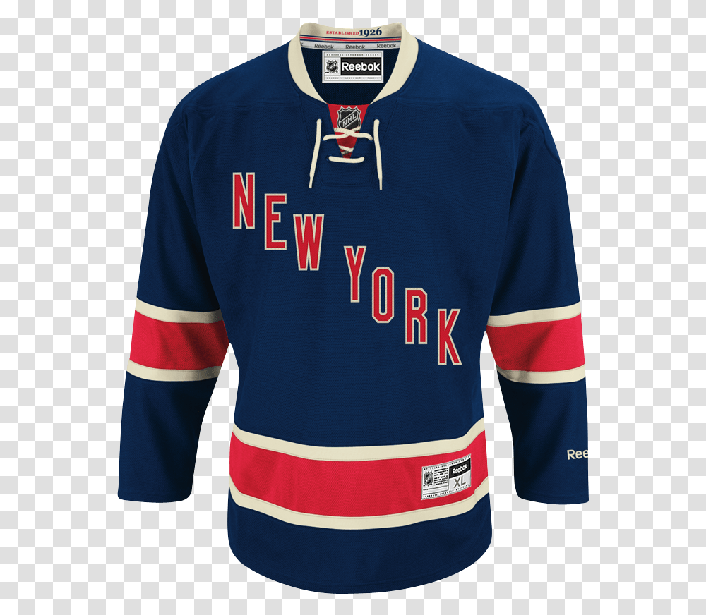 Sports Lettering Company Rangers New York Jersey, Clothing, Apparel, Shirt, Person Transparent Png