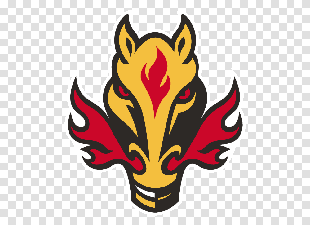 Sports Logo Spotlight Vector Calgary Flames Logo, Fire Transparent Png