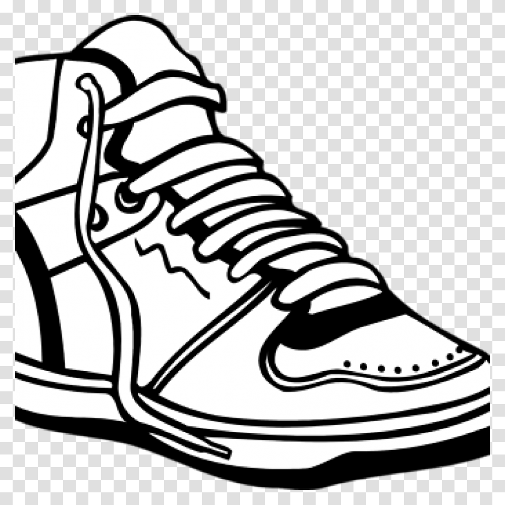 Sports Shoes Vector Graphics Clip Art Cross Country Clip Art Of Shoe In Black And White, Apparel, Footwear, Sneaker Transparent Png