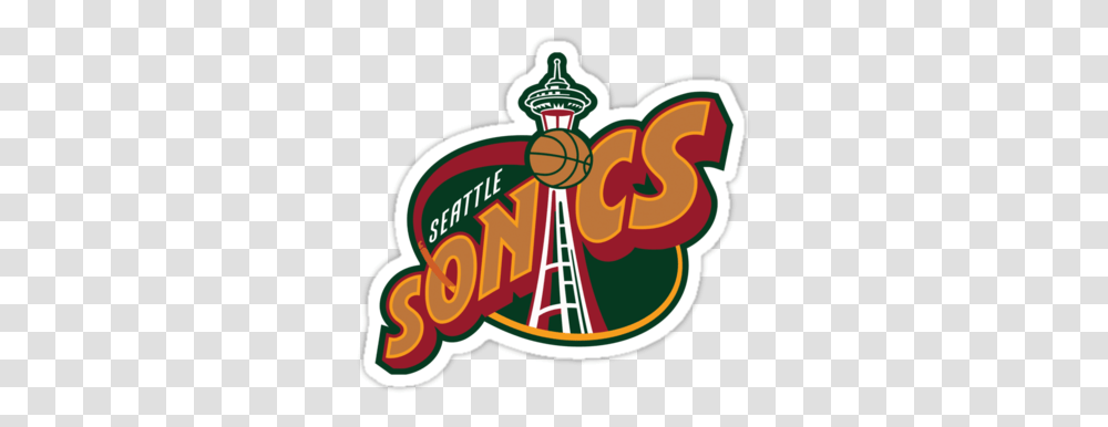 Sports Team Logos Nba Teams Seattle Supersonics Team Colors, Label, Text, Symbol, Emblem Transparent Png