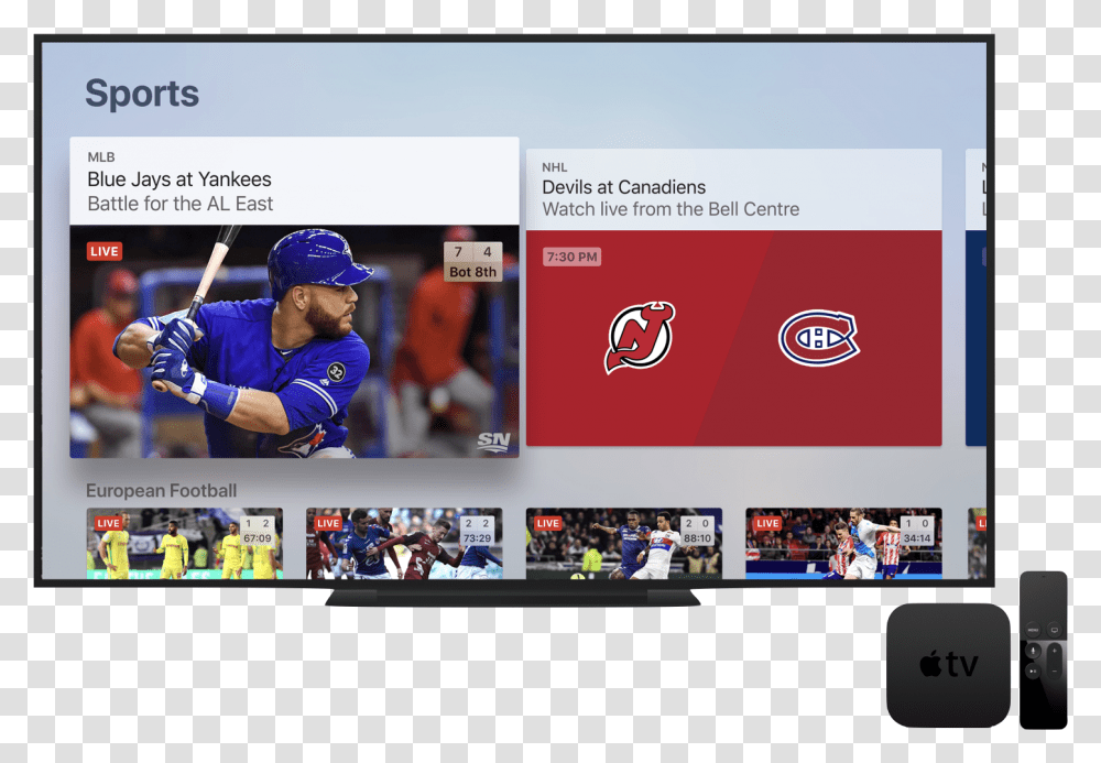 Sports Ux Apple Tv App Sportsnet Now Screenshot, Person, People, Clothing, Team Sport Transparent Png