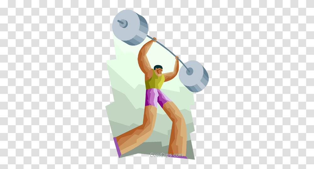 Sports Weight Lifter Lifting The Barbell Royalty Free Vector Clip, Person, Outdoors, Adventure, Leisure Activities Transparent Png
