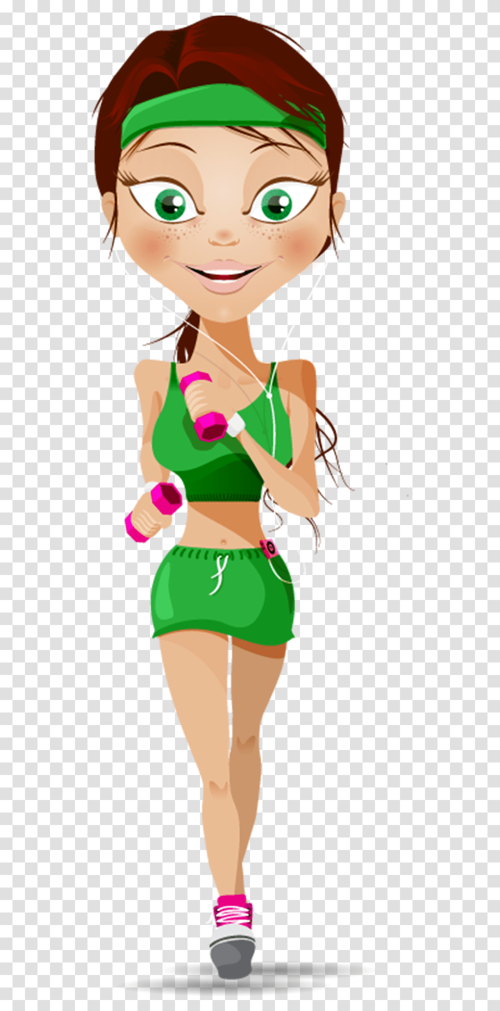 Sporty Cartoon Characters, Person, Shorts, Female Transparent Png