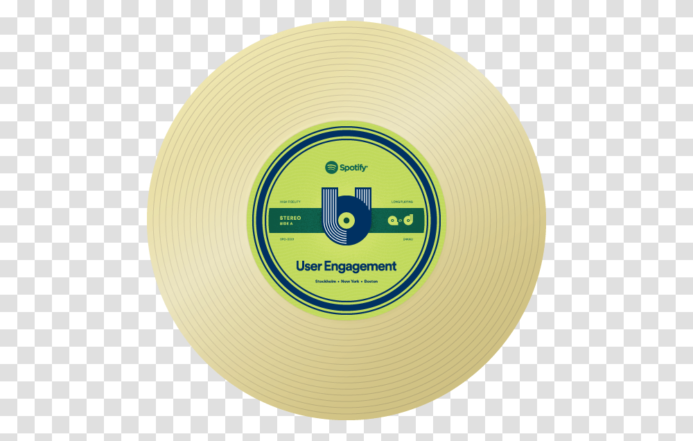 Spotify Gold Record Recognition Award Label, Tape, Disk, Dvd Transparent Png