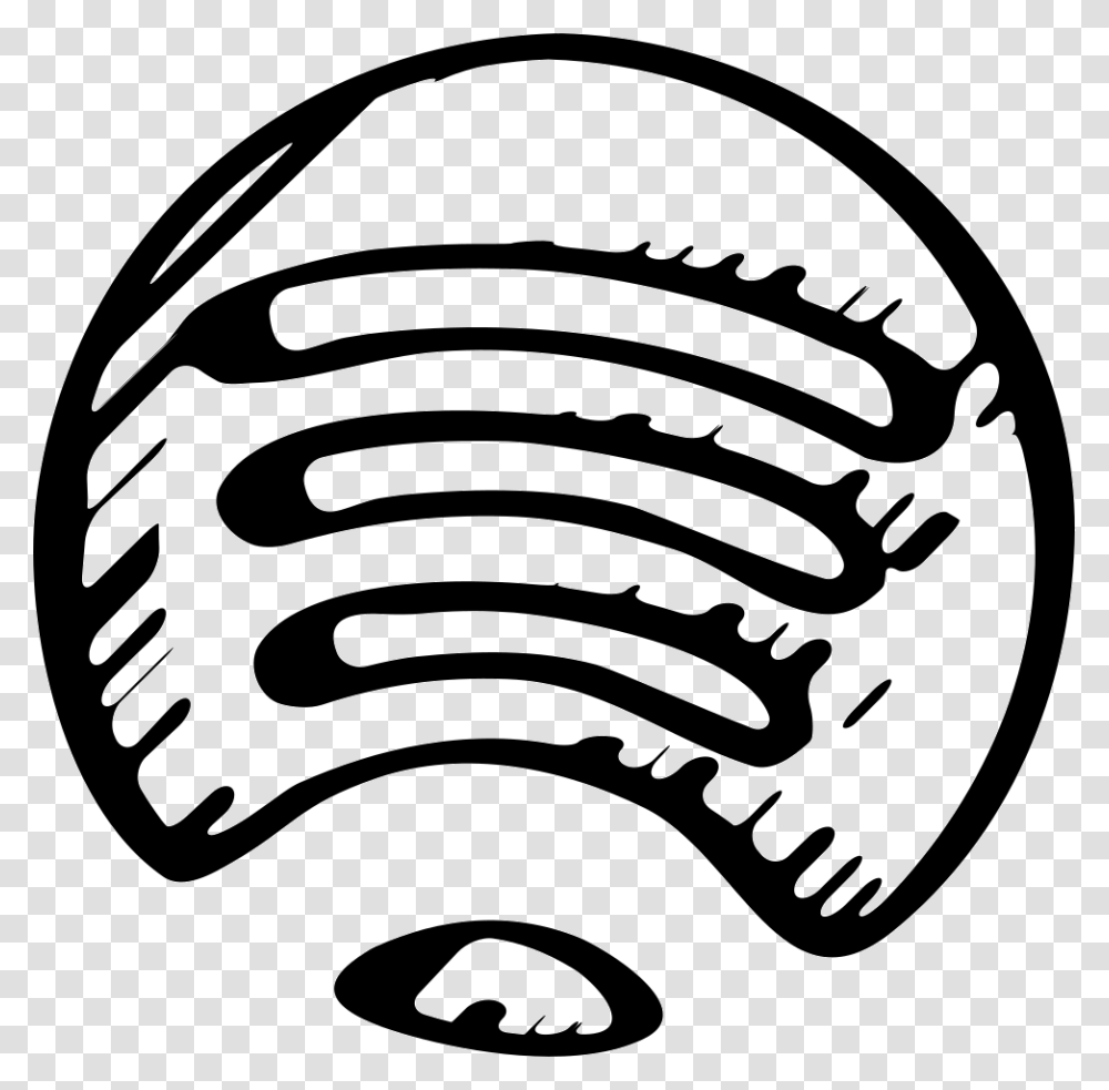 Spotify Sketched Logo Variant Cool Spotify Logo, Stencil, Label, Baseball Cap Transparent Png