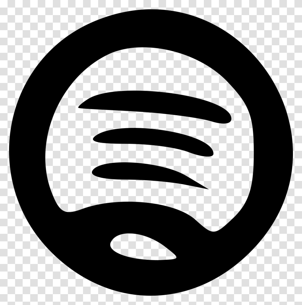 Spotify Vector Social Media Emblem, Logo, Trademark, Stencil Transparent Png