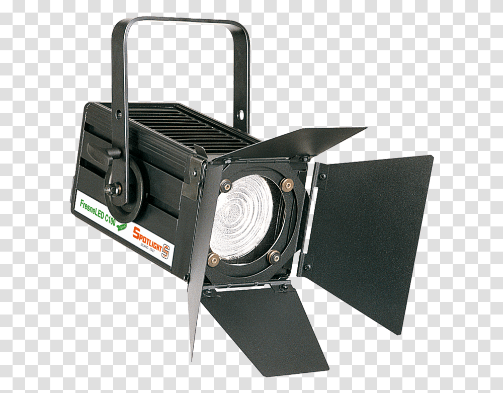 Spotlight Fresnel Led 100 Dmx, Lighting, Projector, Camera, Electronics Transparent Png