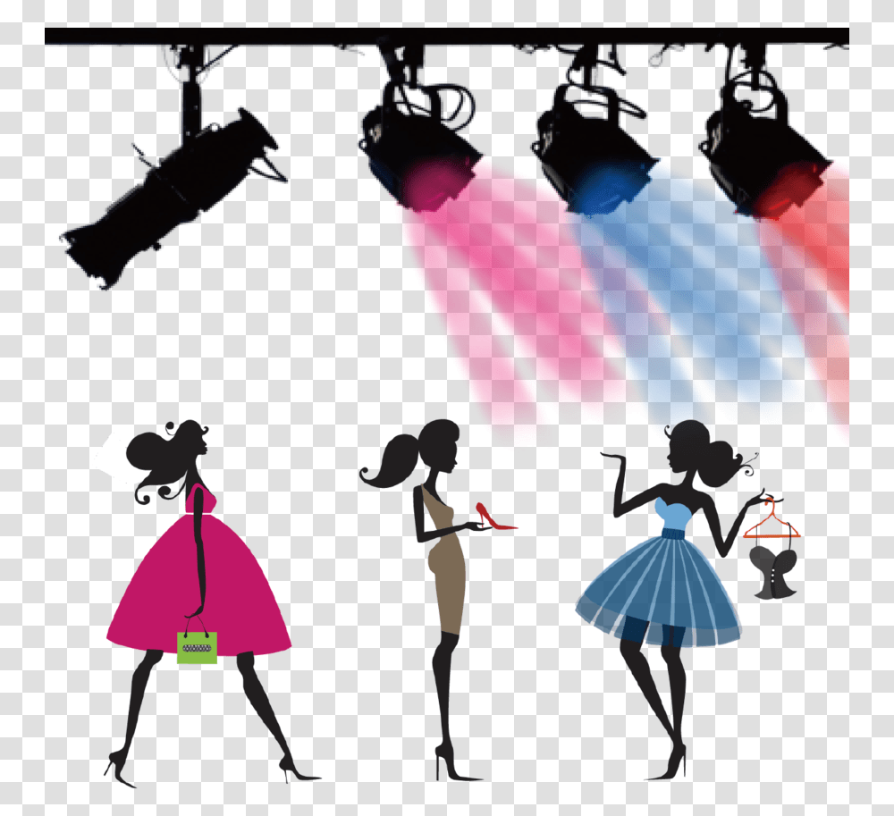 Spotlight Silhouette Background Dress Clipart, Person, People, Leisure Activities Transparent Png