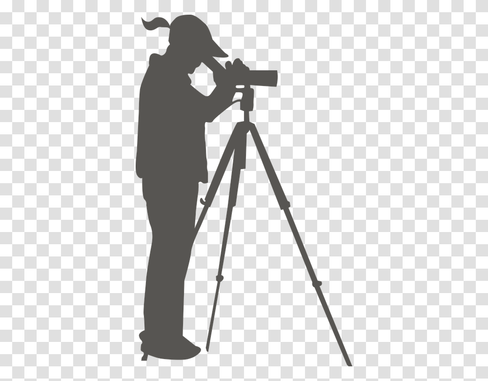 Spotting Scope Silhouette, Tripod, Bow Transparent Png