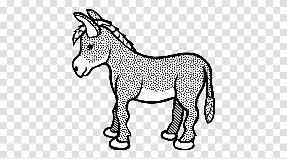 Spotty Donkey Line Art Vector Clip Art, Cheetah, Wildlife, Mammal, Animal Transparent Png