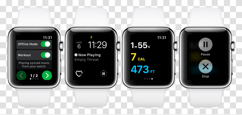 Spotty Spotify Workout Apple Watch Apple Watch With Flashlight, Wristwatch, Digital Watch Transparent Png