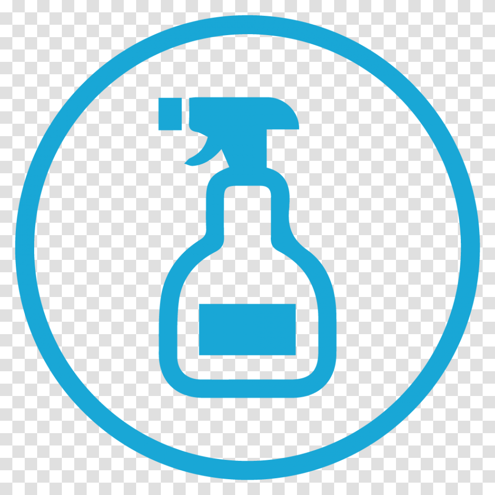 Spray Bottle For Surface And Subsurface Cleaning Icon Cleaning Supplies Symbol, Label, Number Transparent Png