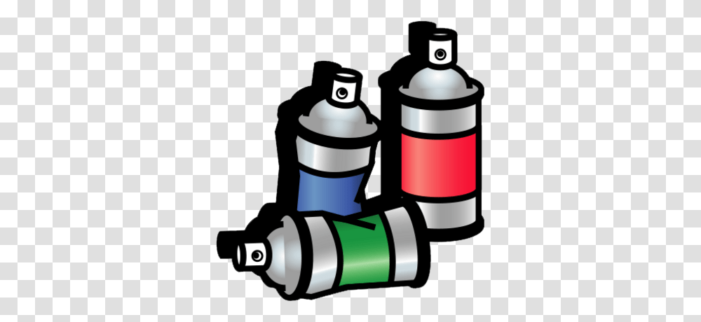 Spray Can Cartoon Group With Items, Grenade, Machine, Dynamite, Pump Transparent Png