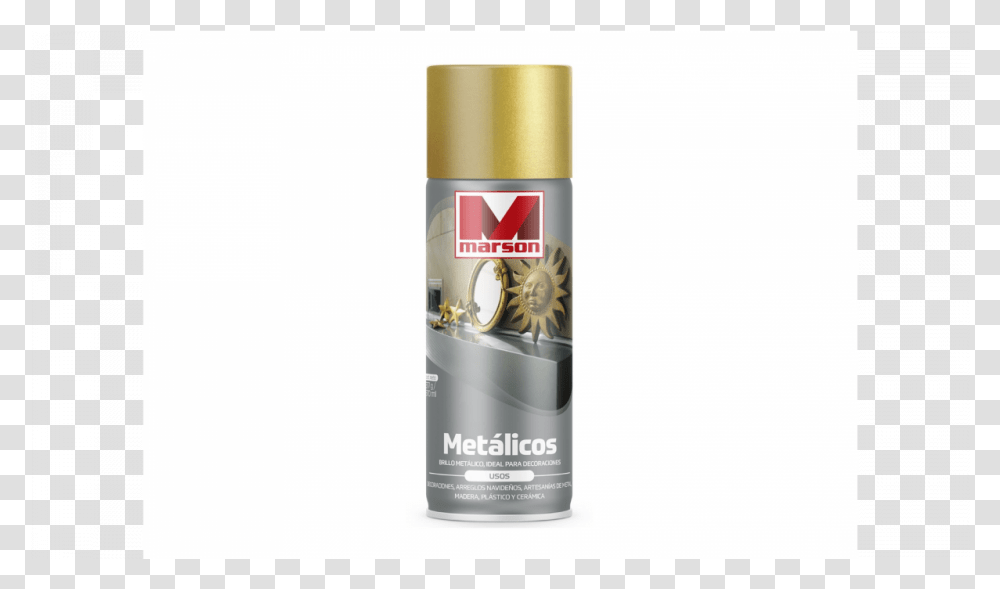 Spray Esm Metalizado Dorado 485ml Marson Download Cosmetics, Tin, Can, Spray Can, Aluminium Transparent Png