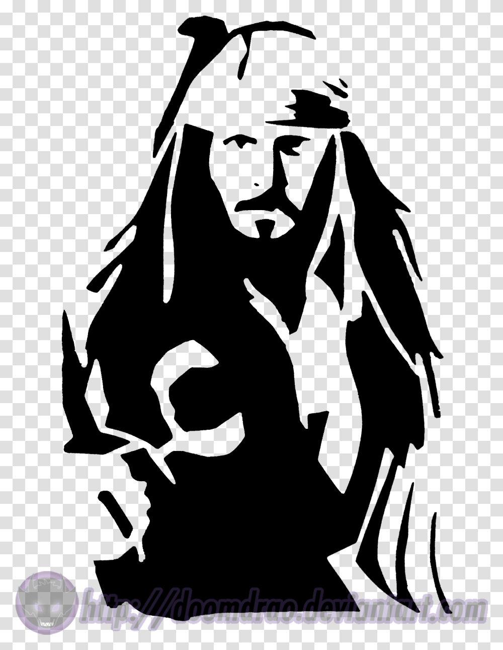 Spray Paint Jack Sparrow Sticker For Bike, Person, Face, Silhouette Transparent Png