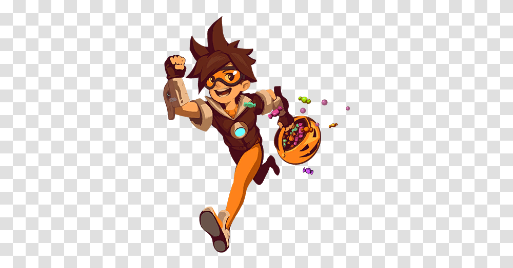 Spray Tracer Trick Or Treat Overwatch Halloween Sprays Tracer, Person, Human, Sport, Sports Transparent Png