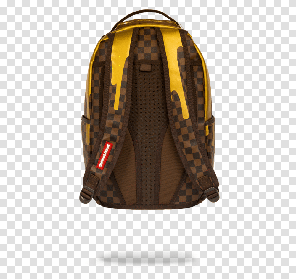 Sprayground Backpack Liquid Gold Checkered Drips, Bag, Tie, Accessories, Accessory Transparent Png