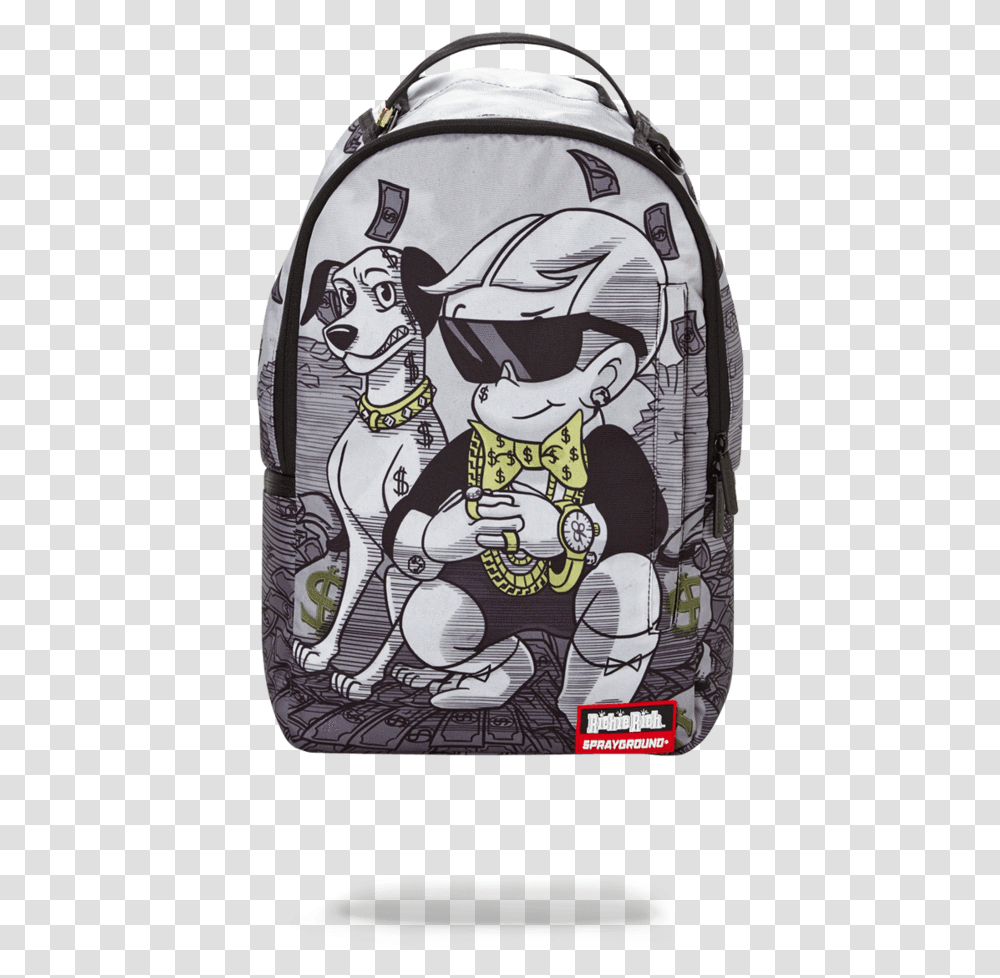 Sprayground Backpack Richie Rich Money Stacks, Bag, Helmet, Apparel Transparent Png