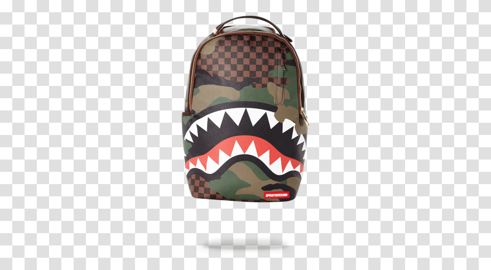 Sprayground Backpack Sharks In Paris Camo Edition, Purse, Handbag, Accessories, Accessory Transparent Png