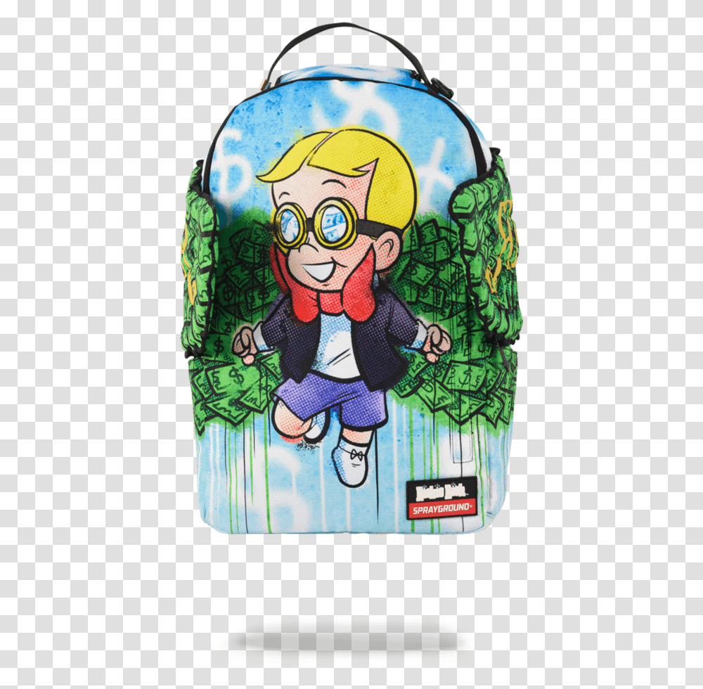 Sprayground Backpacks Richie Rich, Person, Collage, Poster Transparent Png