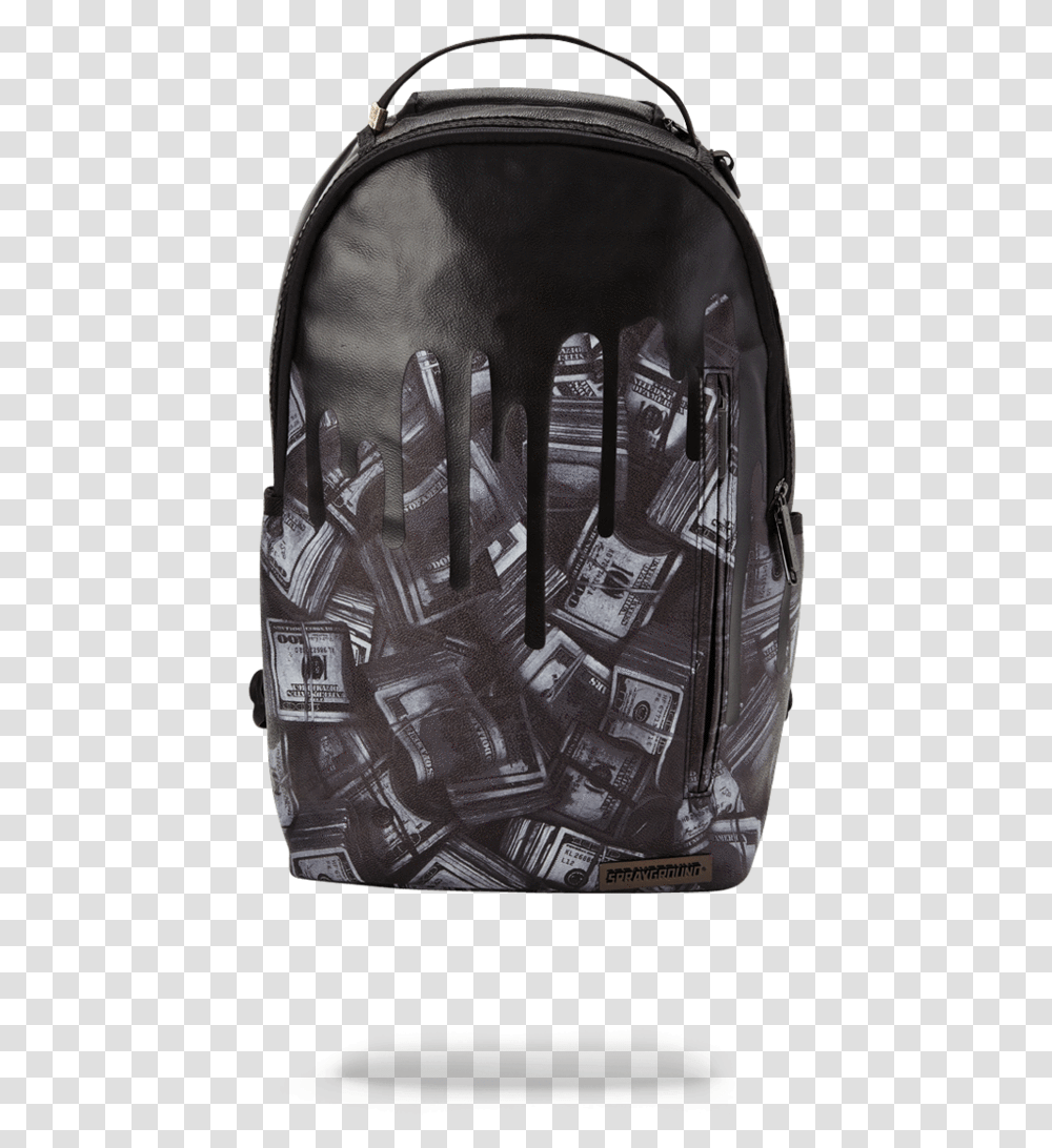 Sprayground Blackout Money Drips Backpack, Bag, Handbag, Accessories, Accessory Transparent Png