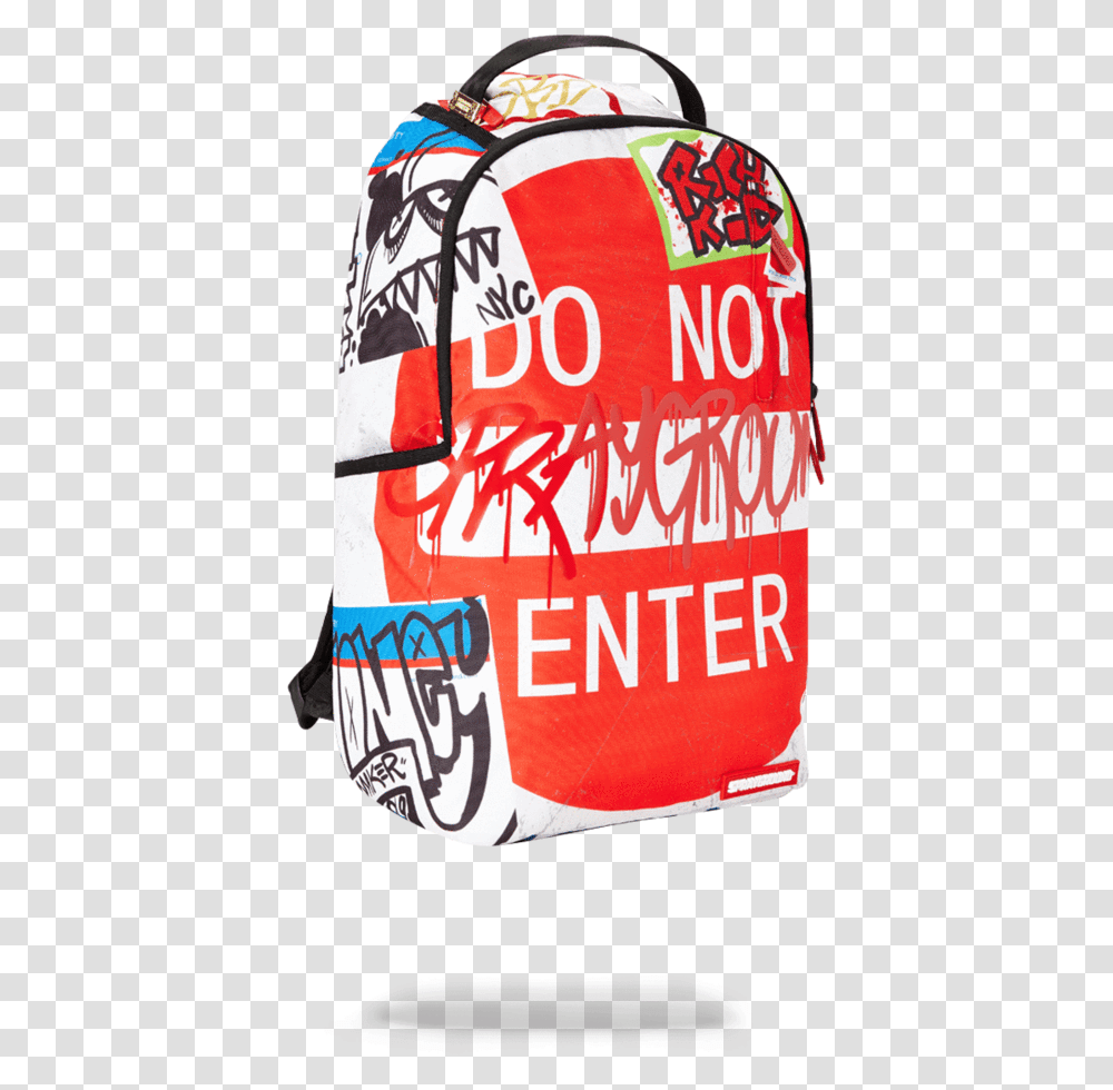 Sprayground Do Not Enter BackpackData Image Id Do Not Enter Sprayground Bookbag, Banner, Word, Label Transparent Png