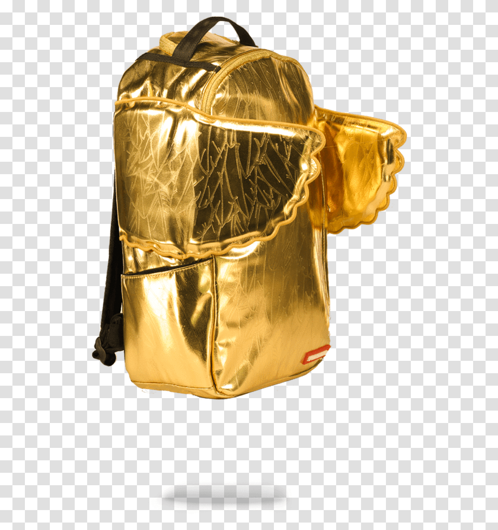 Sprayground Gold Wings Backpack, Aluminium, Bag, Plastic Wrap, Tin Transparent Png