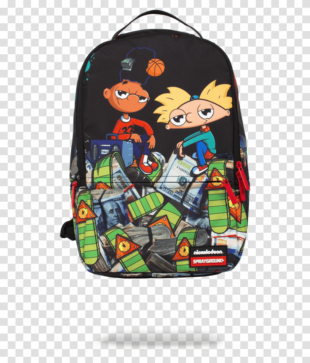 Sprayground Hey Arnold Money Stacks Backpack Sprayground Backpacks The Simpsons, Drawing, Doodle, Mural Transparent Png