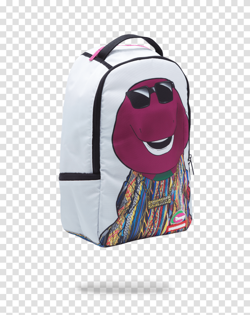 Sprayground Mattel Set To Drop Biggie Barney Backpack, Bag Transparent Png