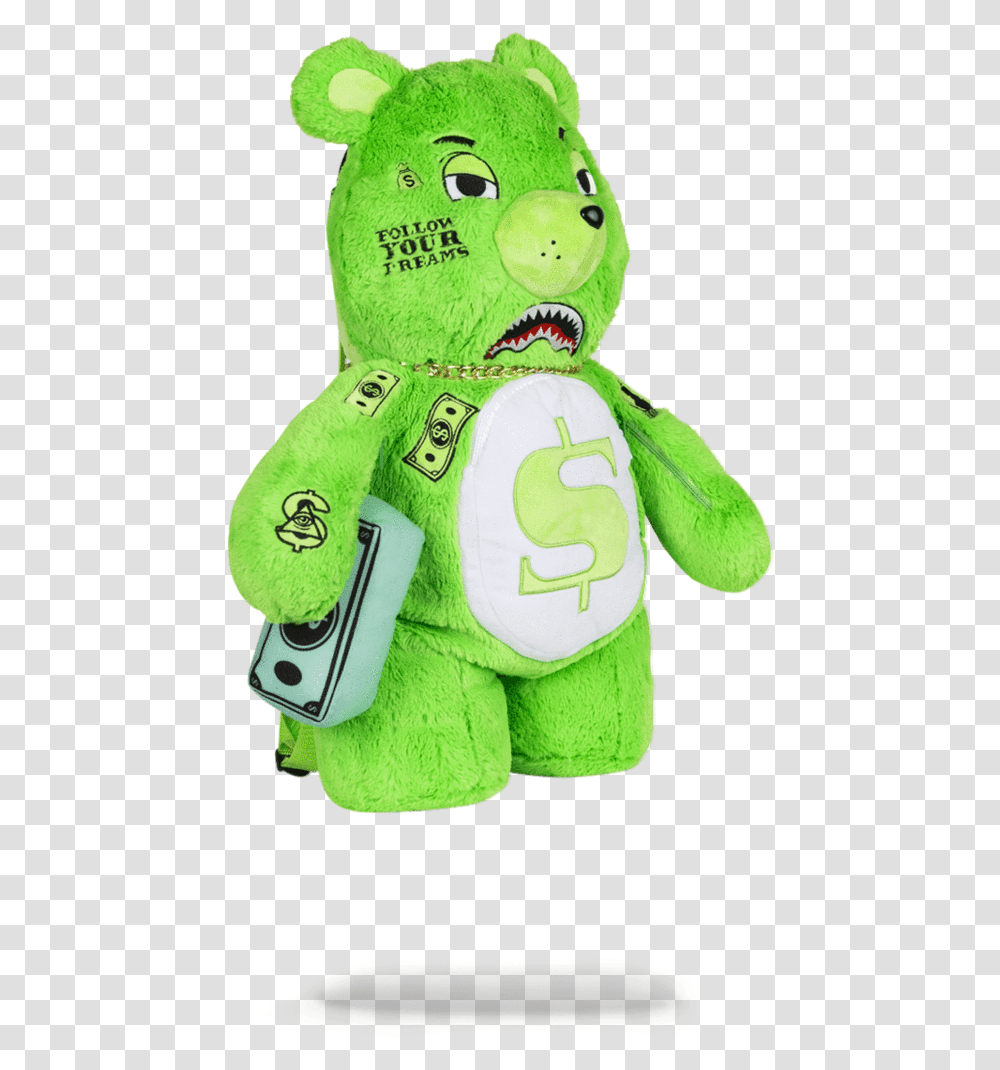 Sprayground Money Bear Stuffed Animal Sprayground Teddy Bear, Plush, Toy, Mascot Transparent Png