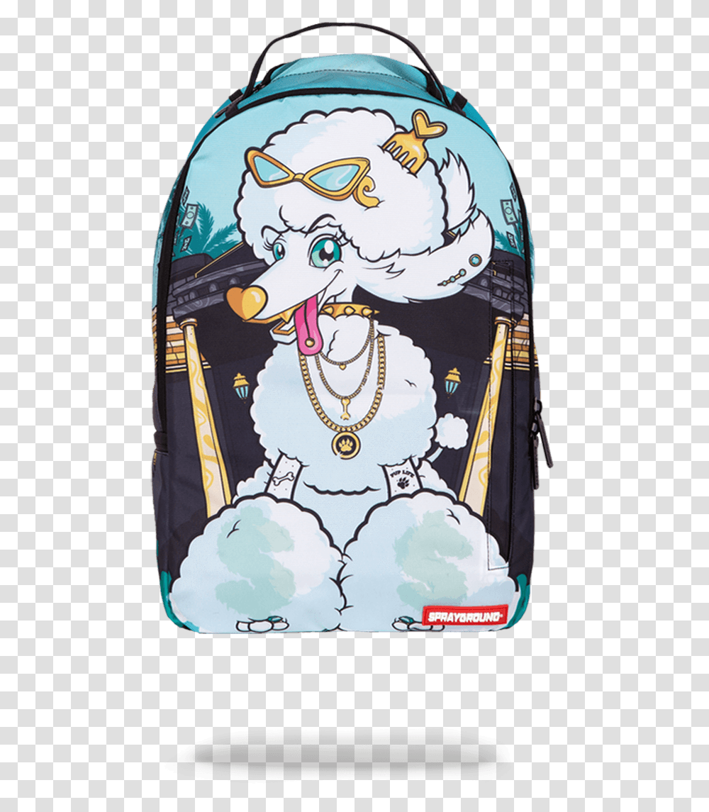 Sprayground Poodle Backpack, Pillow, Cushion, Person, Human Transparent Png