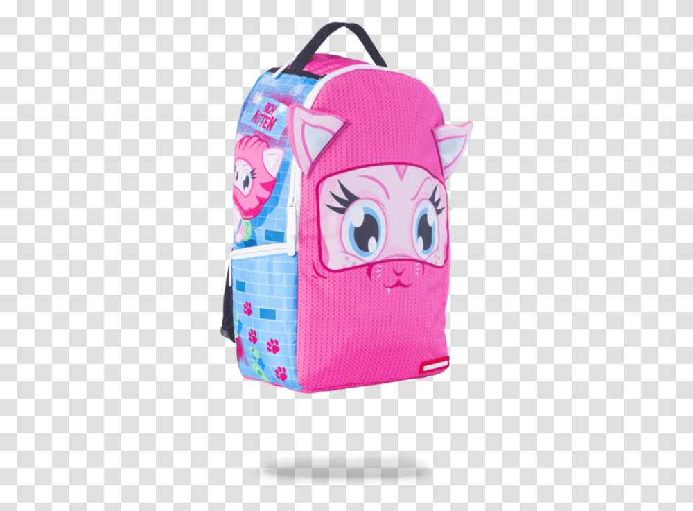 Sprayground Ski Mask Kitten Backpack, Bag, Text, Diaper Transparent Png