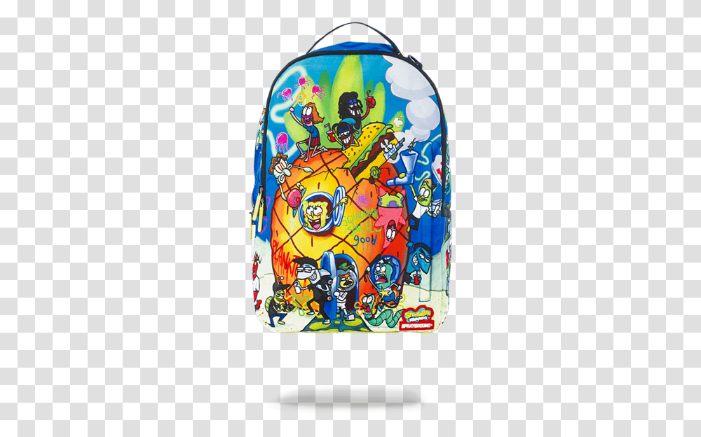 Sprayground Spongebob Pineapple Party Backpack, Sea, Outdoors, Water, Nature Transparent Png