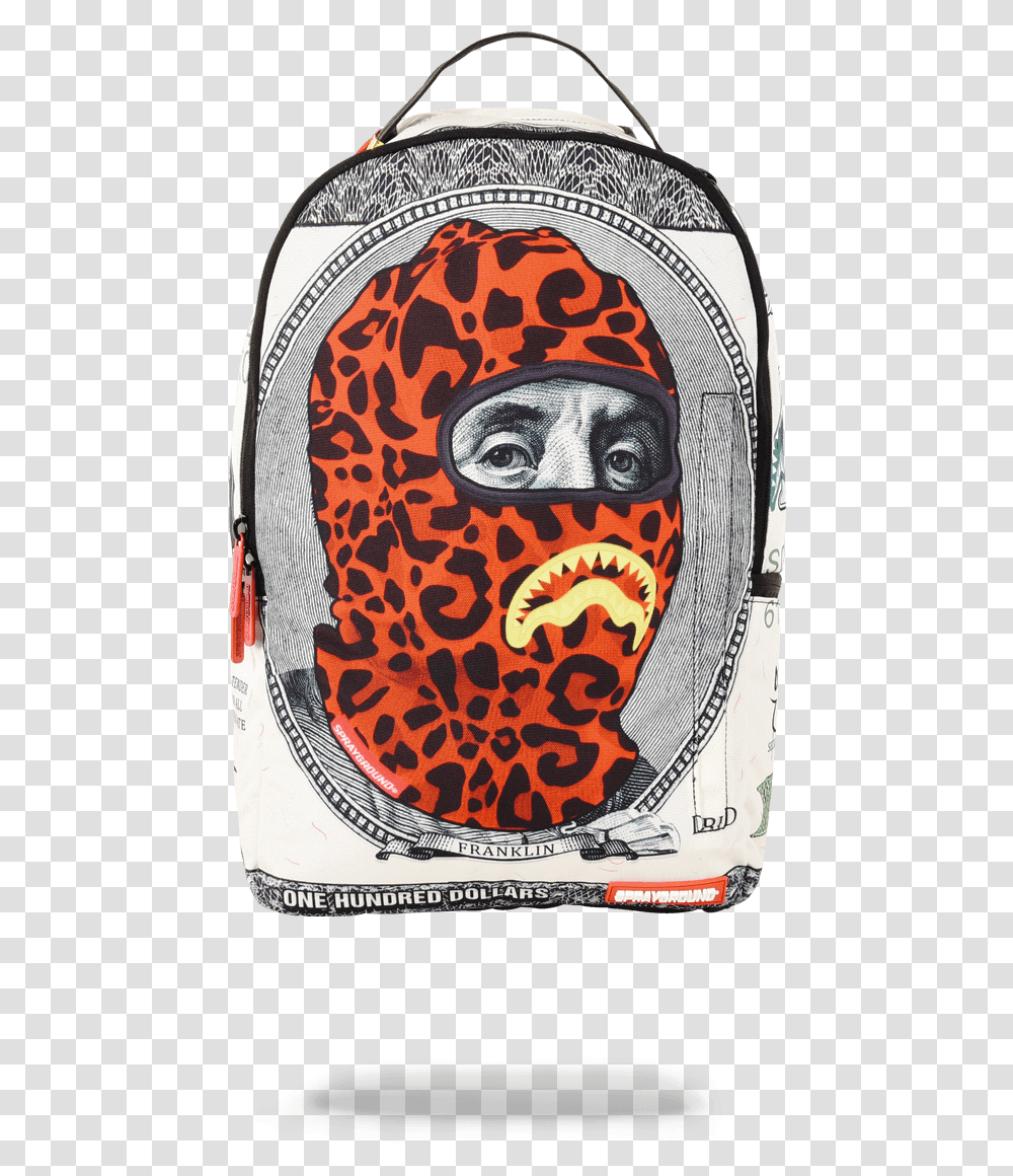 Sprayground Sprayground Ski Mask Hunnid Backpack, Label, Poster, Advertisement Transparent Png