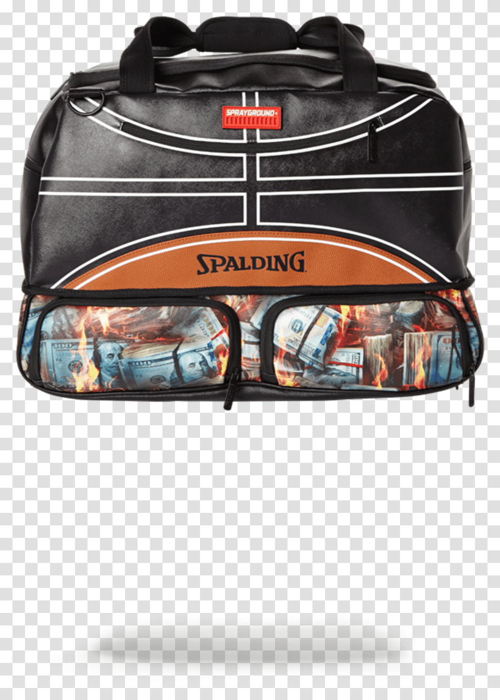 Sprayground X Spalding 94 Series Fire Money Sneaker Sea Kayak, Sport, Sports, Bag, Golf Transparent Png