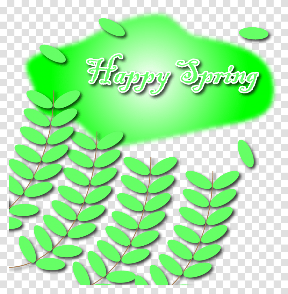 Spring Background With Green Leaves Fern, Plant, Leaf Transparent Png