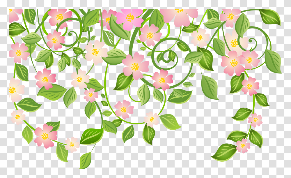 Spring Border Spring Clipart Background, Plant, Flower, Blossom Transparent Png