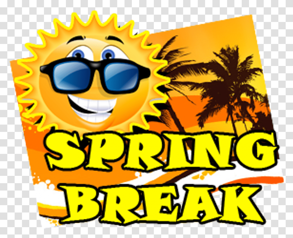 Spring Break No School Clipart Clip Black And White Spring Break School Out, Sunglasses, Vegetation, Plant, Outdoors Transparent Png