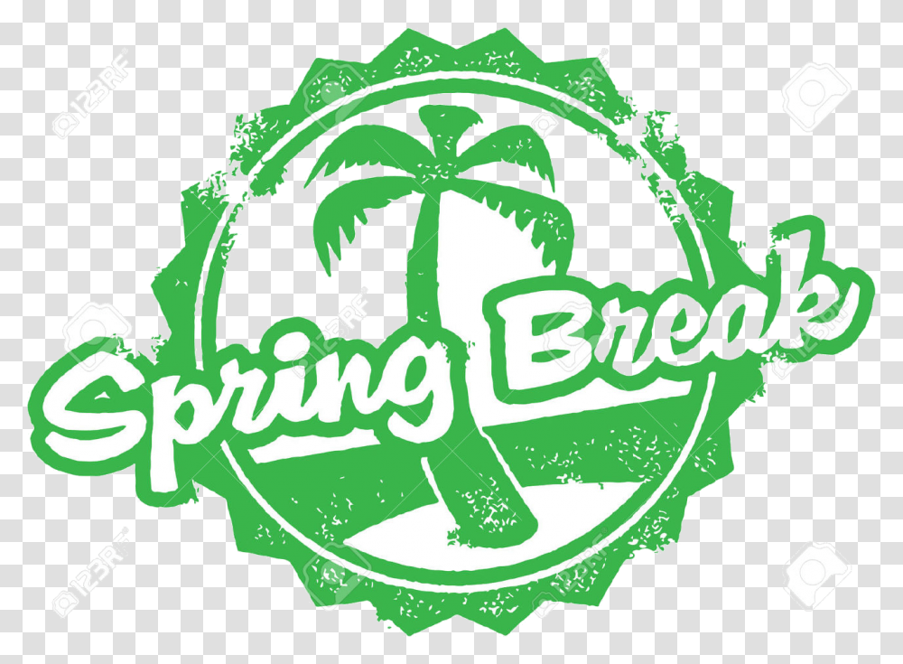 Spring Break Stock Vector Illustrati Beach Spring Break Clip Art, Logo, Plant, Vegetation Transparent Png