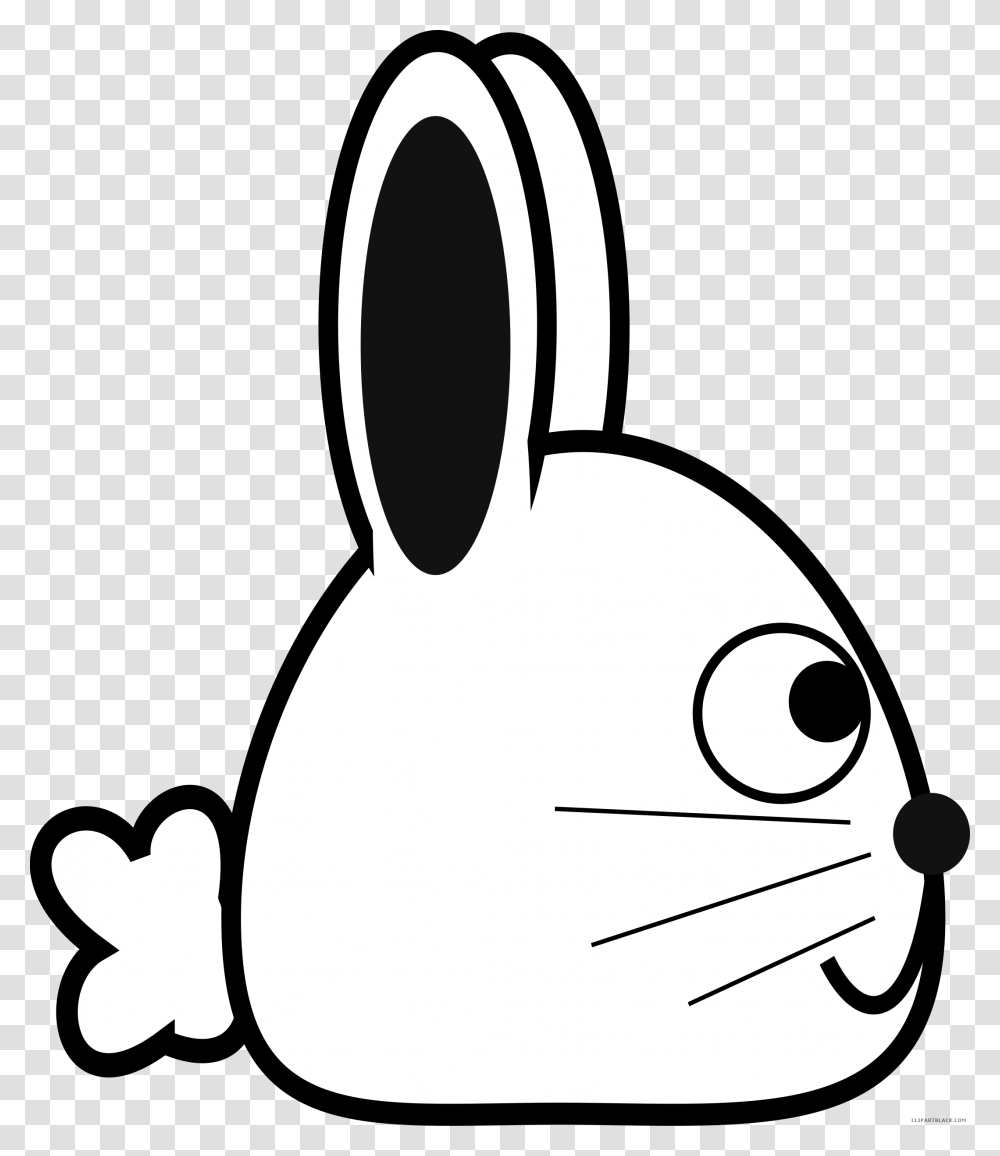Spring Bunny Animal Free Black White Clipart Images Rabbit, Pot, Pottery, Watering Can, Tin Transparent Png