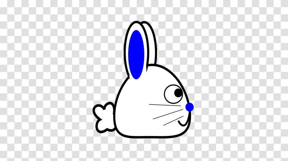 Spring Bunny With Blue Ears Vector Image, Animal, Mammal Transparent Png