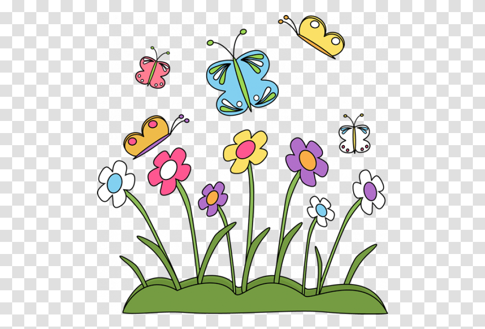 Spring Clipart Images Butterflies And Flowers Clipart, Graphics, Floral Design, Pattern, Purple Transparent Png