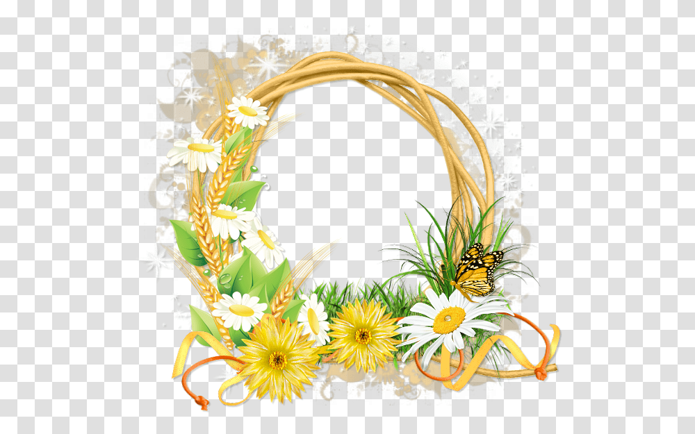 Spring Cluster Frames, Wreath, Floral Design Transparent Png