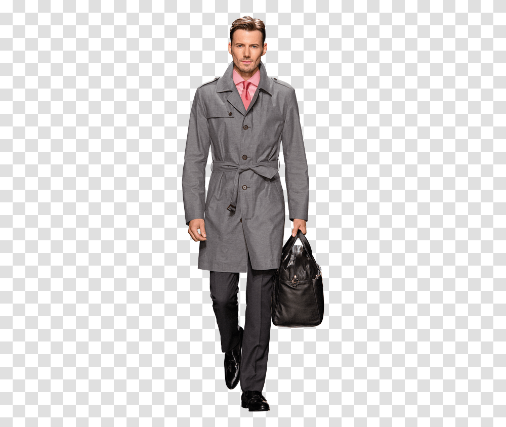 Spring Coat Image Male Fashion Model, Apparel, Overcoat, Person Transparent Png