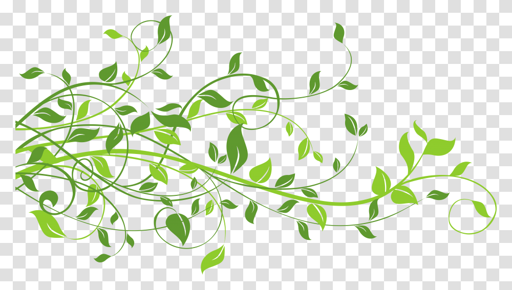 Spring Decor With Leaves Clip Art Image, Leaf, Plant, Floral Design, Pattern Transparent Png