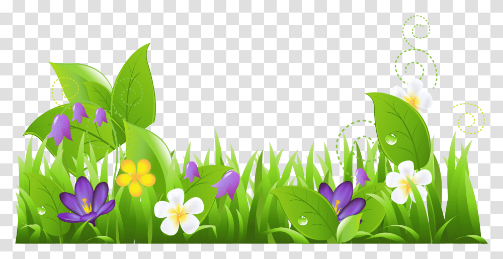 Spring File Flower Grass Clipart, Green, Vegetation, Plant, Leaf Transparent Png